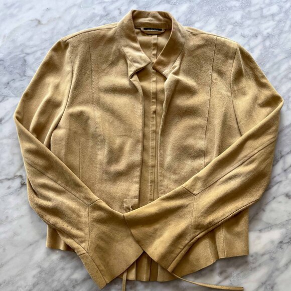 Weekend by Max Mara Suede Jacket in Taupe – Size 0 - Picture 1 of 3